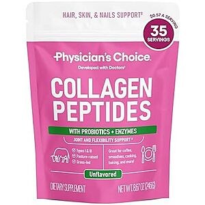 [SnS, AC] $11.03* | 8.67-Oz Physician's Choice Collagen Peptides Hydrolyzed Protein Powder at Amazon